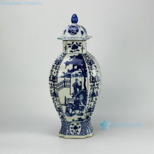 RYJF38-OLD      Blue and white vintage Chinese porcelain jar