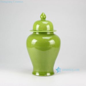 RYKB117-J    Plain color glazed lidded ginger jar