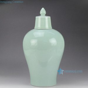 RYNQ178-A/B  Plain color glazed chinese porcelain temple jars for sale