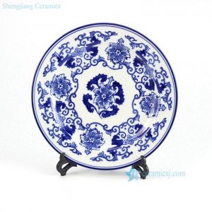 RYPU33-A     Hot sale Jingdezhen Blue and white ceramic plate