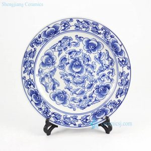 RYPU33-B   Wholesale price blue and white porcelain display tray