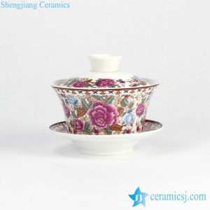 RYYY38-D   Colorful elegant flower pattern chinaware tureen