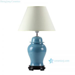 DS53-RYNQ    Aegean blue glaze ceramic modern table lamp 