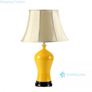 DS54-RYNQ   Orange yellow glaze Jingdezhen China produce ceramic table lamp