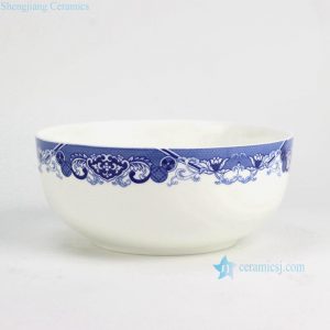 RZGF01   Bone china blue and white big ceramic soup bowl