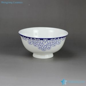 RZHY02-G   Aegean Sea weave mark blue and white scald preventing top grade bone china rice bowl