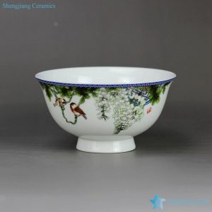 RZHY02-K Colored bird flower mark Jingdezhen first class bone china table ware