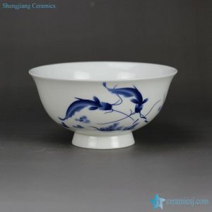 RZHY02-O   pair fish mark blue and white top grade bone china material China ceramic bowl