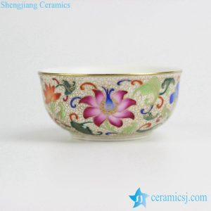 RZIT01-C      Hand made golden line lotus pattern cloisonné enamel tea cup