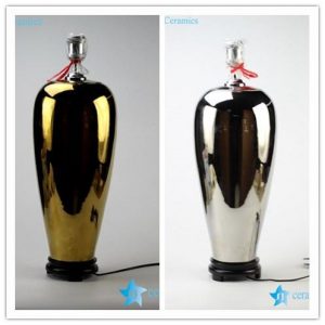 DS81-RYKB119-G/H     Golden/ silver plated magic trophy shape ceramic display rack lamp