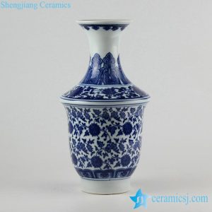 RZFU04 Floral blue and white floral ceramic vase for online sale