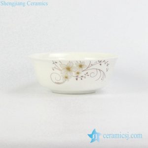 RZHF04-C    Golden flower pattern Jingdezhen chinaware bowl
