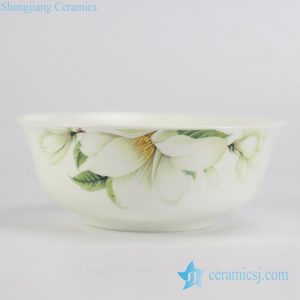 RZHF04-D    Gardenia flower pattern fine bone china table ware bowl