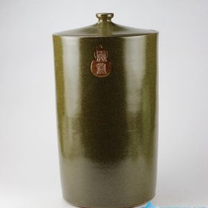 RZJK02    Plain color tea dust glaze oriental style ceramic preserve jar