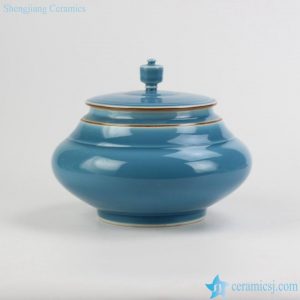 RZJR01    Fancy blue round belly best ceramic jar