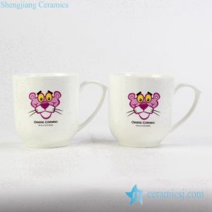 RYDY35    Fine bone china cute coffee cup with customized Pink Panther mark