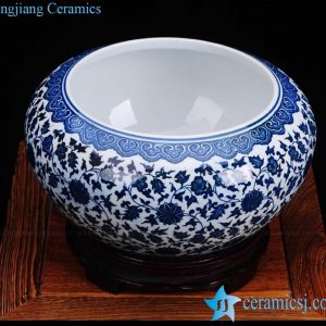 RZFU12    Wholesale supplier low price blue and white ceramic washing rinse pot