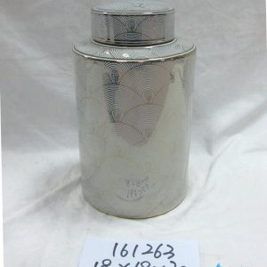 RZKA161262    RZKA161263      Gold screw line pattern ceramic tin jar