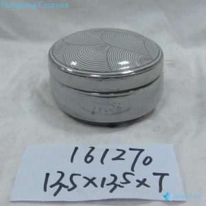 RZKA161270      Hot sale round silver curvy line ceramic ink pad