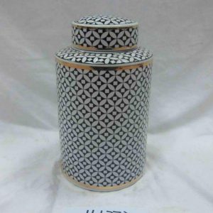 RZKA161271      RZKA161272        Black and white geometric pattern ceramic straight tin jars