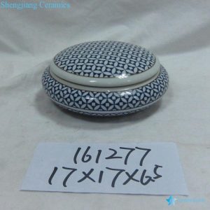 RZKA161277       Blue and white geometric pattern ceramic ink pad