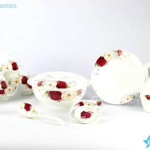 DZ-RZHF03     High quality beautiful floral porcelain dinner ware