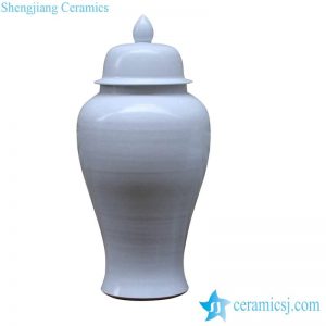 RYKB140-A       Large matt white solid color ceramic ginger jar