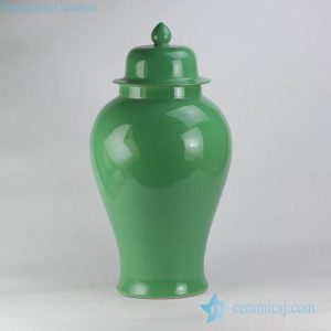 RYKB117-M    Avocado green glaze oversize ceramic ginger jar