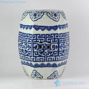 RYVM20      Delft cobalt blue China chic hand drawing ceramic bathroom seat