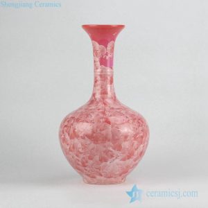 RZCU14       Red flambe glaze ice crackle design special looking  Jingdezhen porcelain vase