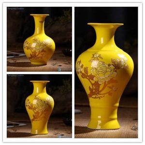 RZIF01-C26-D/E/H     Imperial yellow dynasty heritage low price floral ceramic vase