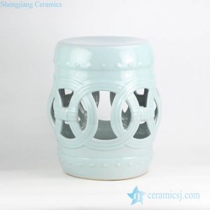 RZLB01-A        Indian ring inspiration mint plain color porcelain stool