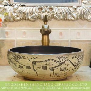 TPAA-214     China supplier beautiful country home enamel wash bowl 