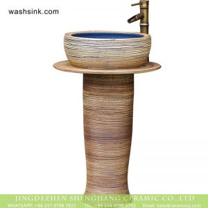 XHTC-L-3003       American luxury handicraft pedestal pottery wash hair basin