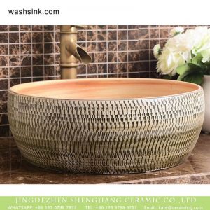 XHTC-X-1017-1  Chinese factory direct art ceramic irregular pattern bathroom washing sink