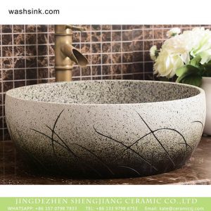 XHTC-X-1018-1  Shengjiang factory porcelain imitating marble carved ceramic toilet basin