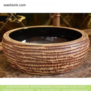 XHTC-X-1022-1  Jingdezhen Shengjiang ceramic factory irregular pattern glazed curved toilet basin
