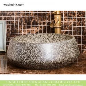 XHTC-X-1034-1  Factory direct wholesale art ceramic glazed curved black spots toilet basin