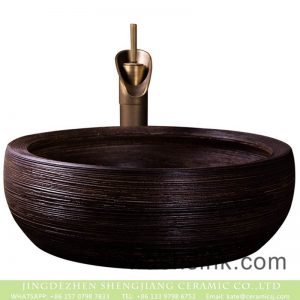 XXDD-13-2     Ceramic capital hot sell hand carved round black color thick edge sanitary ware