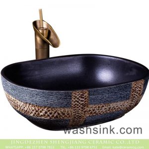 XXDD-19-3     Chinese hand carved hot sale product black wall and beautiful design art lavabo