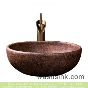 XXDD-30-4     The Roman style of the round brown color and beautiful pattern sanitary ware
