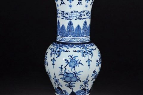RZLG18-B     Blue and white Asia style collectible porcelain vase for decoration
