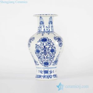 RYCI47-A         Royal design blue and white hand paint porcelain home decor vase