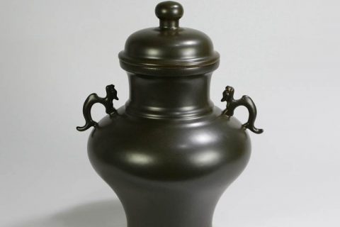 RYPM43 Green plain color interior design ceramic decorative jars