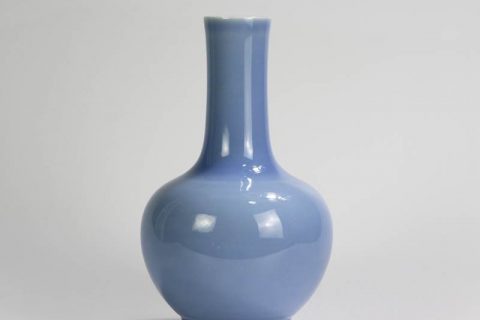 RYPM45 Home decor Jingdezhen Soild Color Blue elegant ceramic flower vase