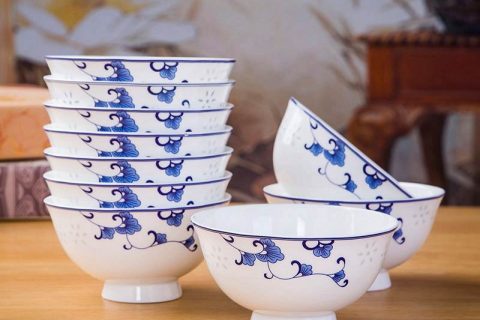 RZKX16-4.5cun-P     Jingdezhen Set of 10 Blue And White Ceramic Porcelain Bowl