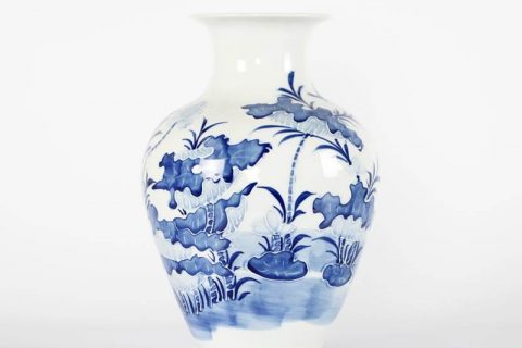 RYCI53-A     Antique imitation lotus relief pattern chinaware flower vase