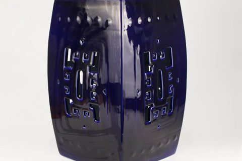 RZKL02-B       Indigo blue Indian style square ceramic bar stool