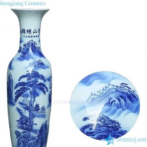 Hot sale  vintage hand drawing china floor ceramic standing vase large for office decor
