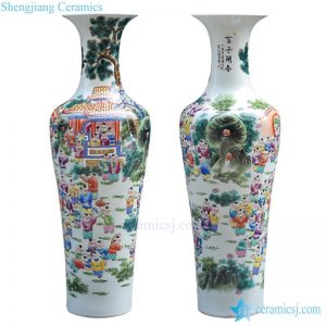 BV62 60 inch tall floor vase with artificial flowers  for office decoration